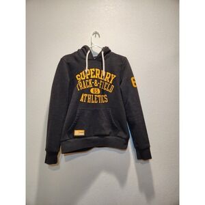 Superdry Track & Field 65 Hoodie Women's‎ US 8 Gray Pullover Sweatshirt